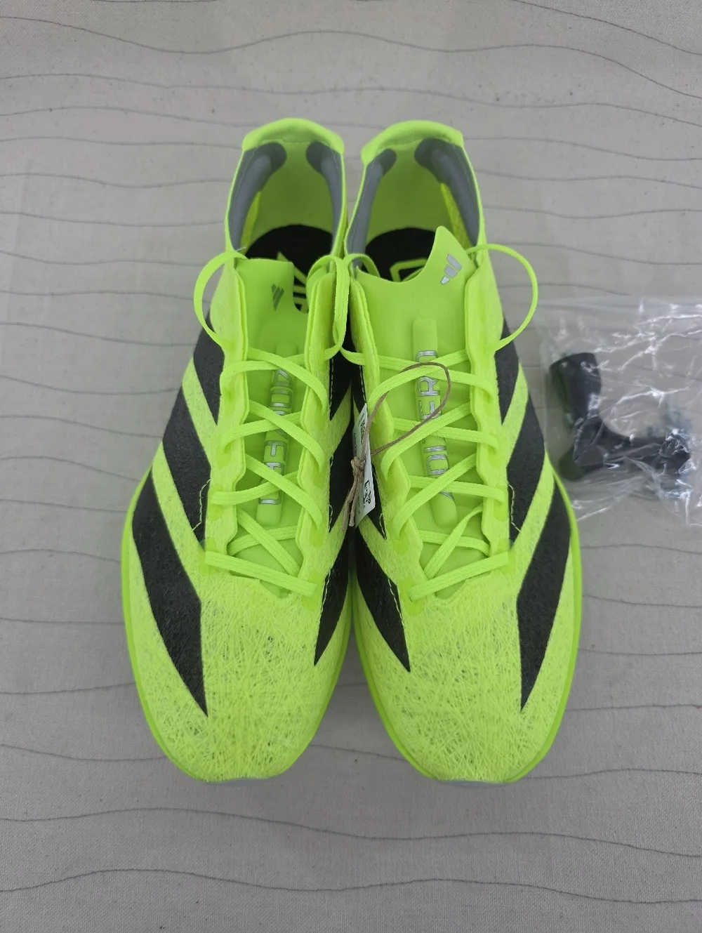 Adidas Mens Adizero Prime SP 3 Strung Lucid Lemon Track Cleats IH5800 Sz 7.5 NEW
